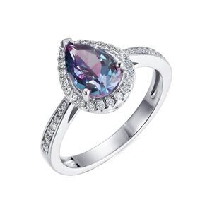 14k Pear Alexandrite Color Change Ring